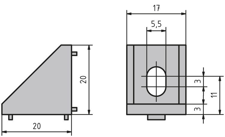 Bracket 20 × 20