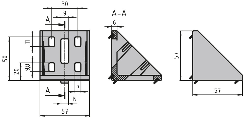 Bracket 60 × 60