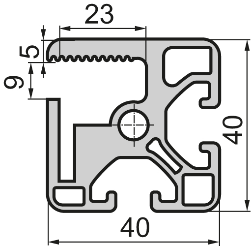 Clamp Aluminium profile 40