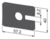 Central Fastener 40 90° plastic corner